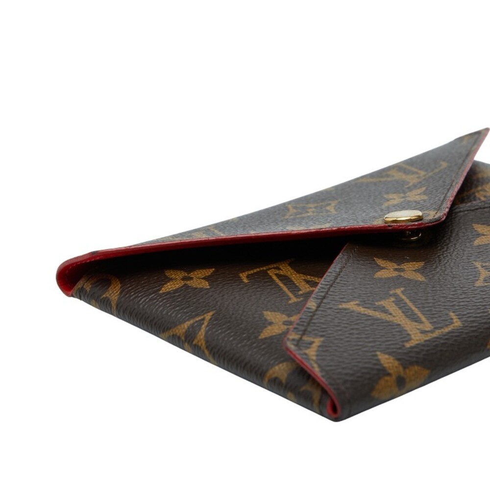 LOUIS VUITTON Authentic Brown Monogram Leather Pochette Mini Bag - Picture 5 of 10